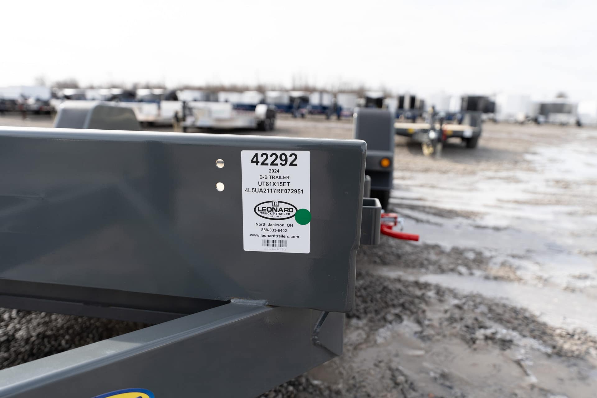 New 2025 Behnke UT81X15ET Equipment Bumper Pull Trailer – 42292