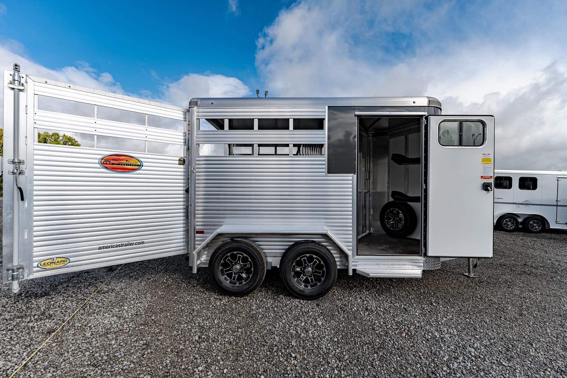 2025 New 12' Sundowner Stockman Special Bumper Pull Stock Trailer – 43100