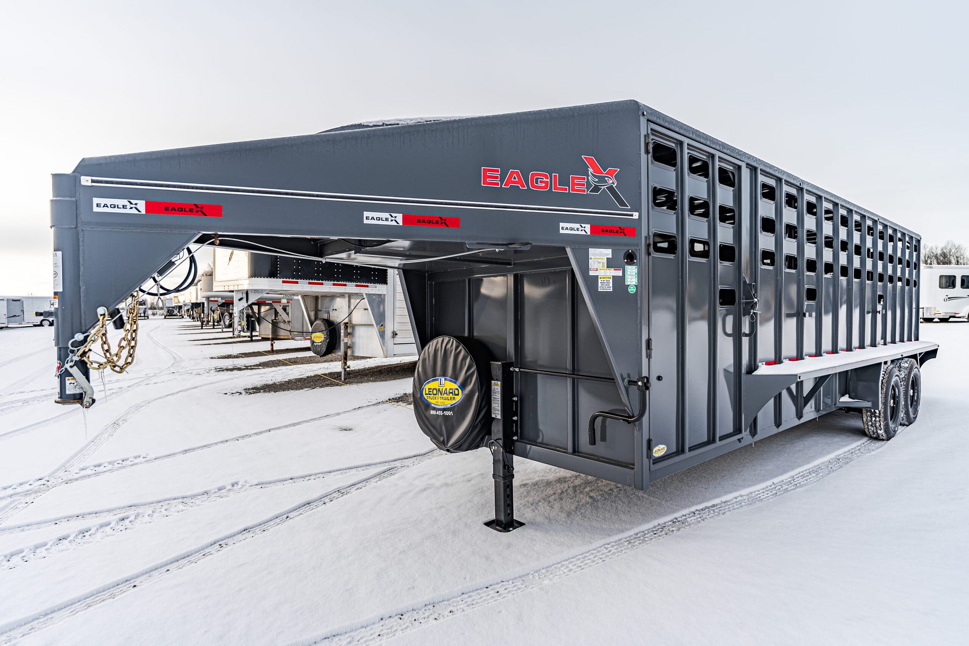 New 2025 RawMaxx EagleX Model EXT2480GN14K Gooseneck Stock Trailer – 43151