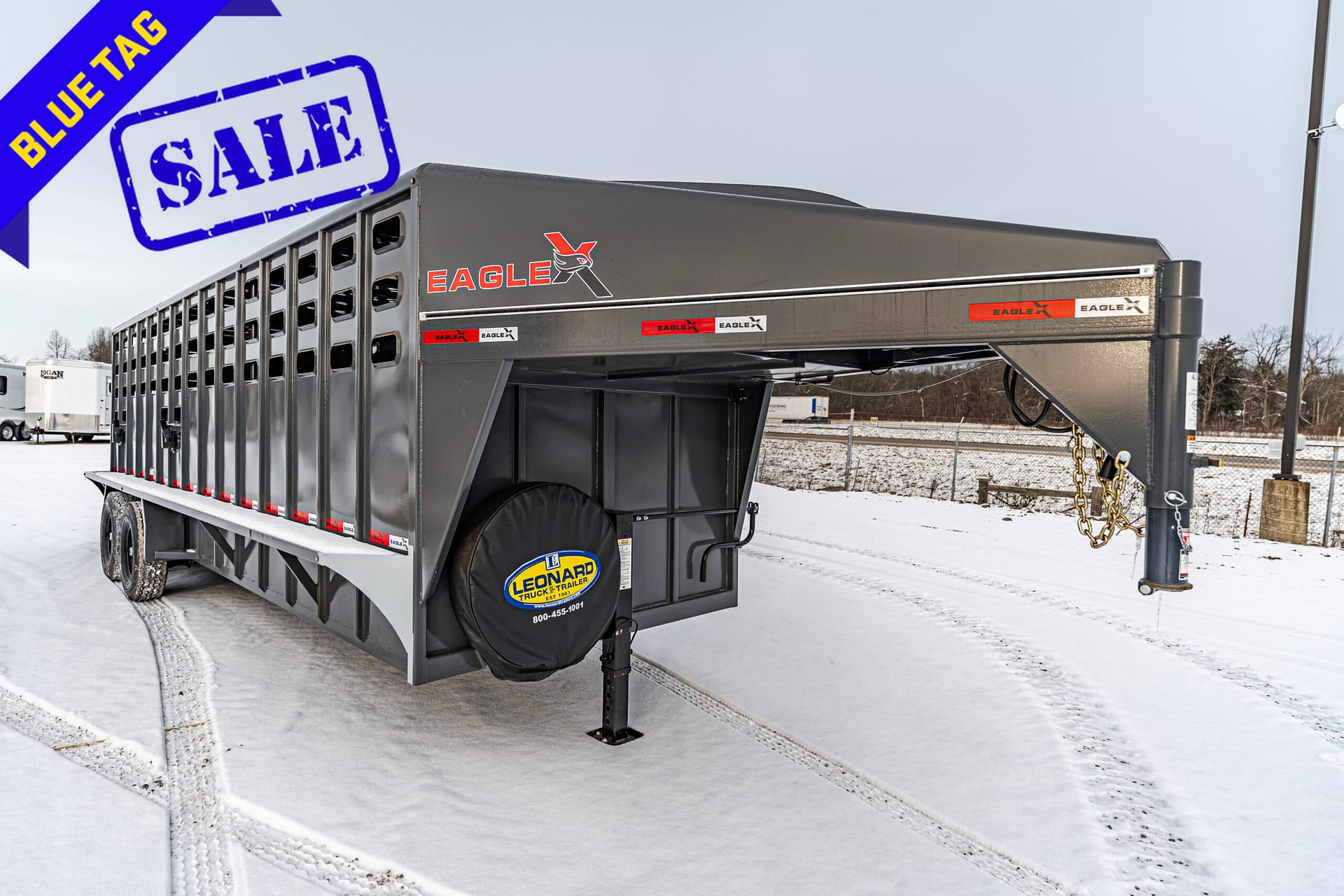 New 2025 RawMaxx EagleX Model EXT2480GN14K Gooseneck Stock Trailer – 43151