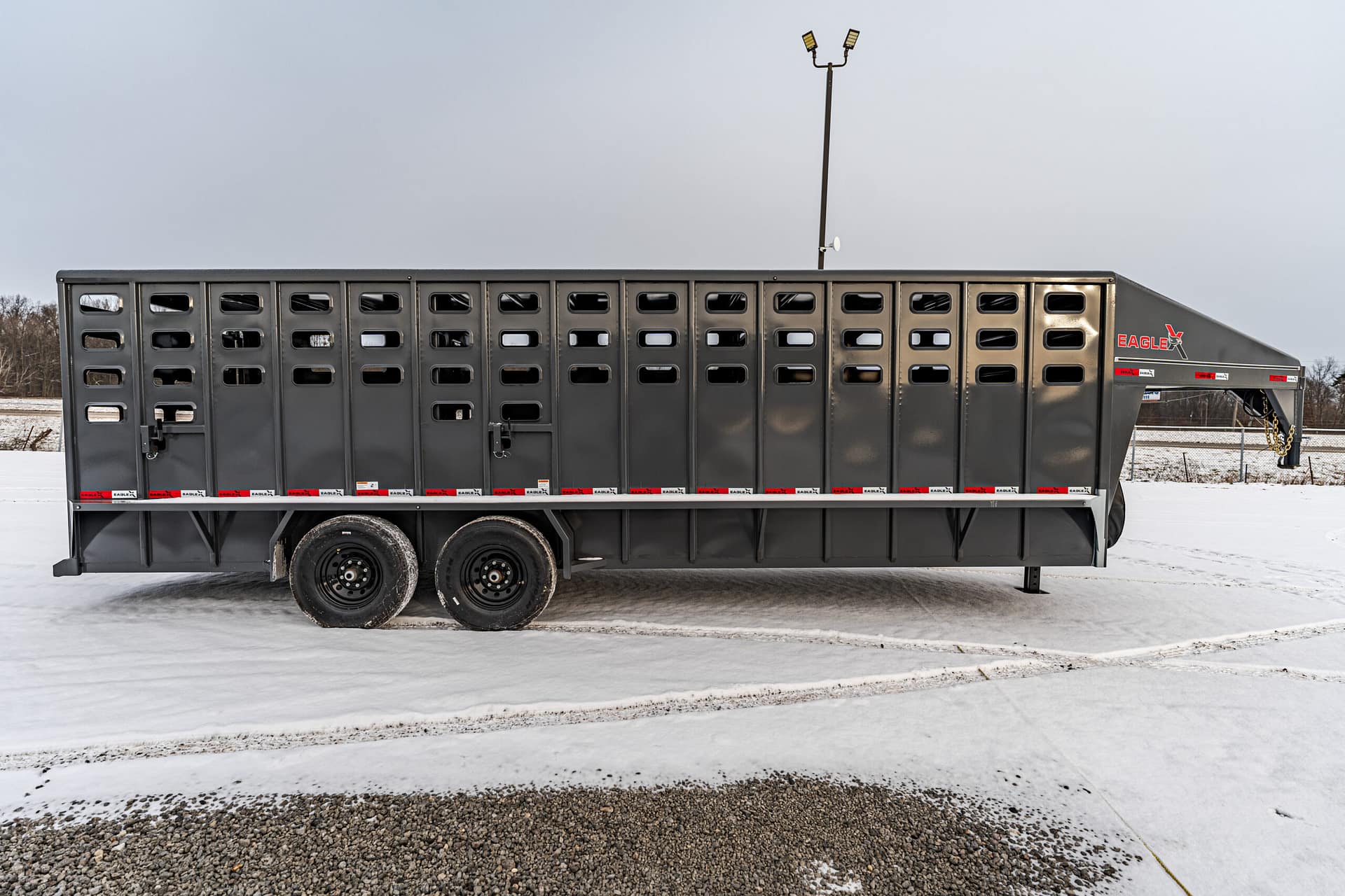 New 2025 RawMaxx EagleX Model EXT2480GN14K Gooseneck Stock Trailer – 43151