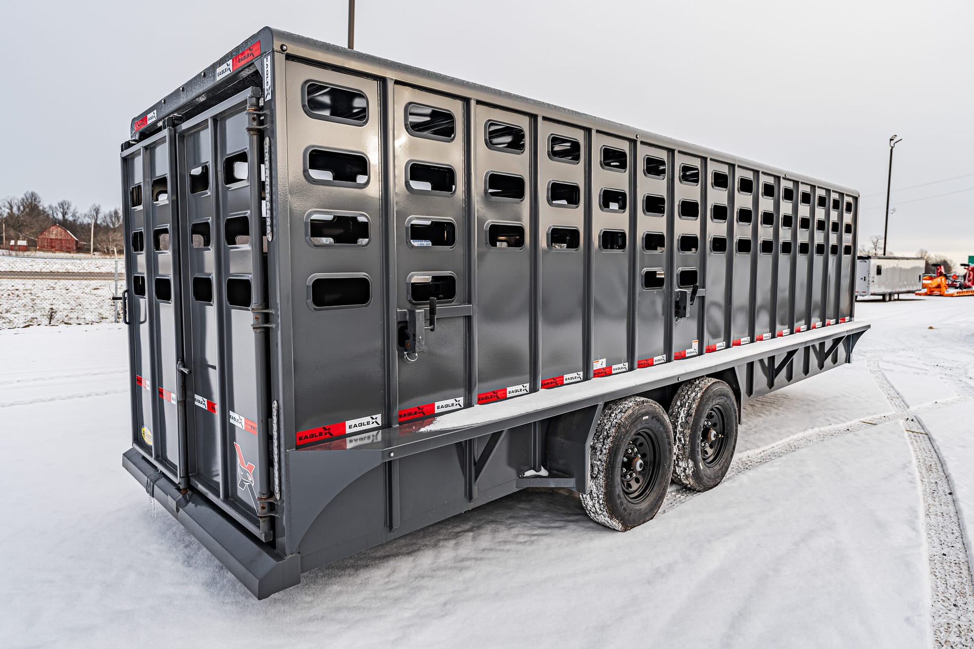 New 2025 RawMaxx EagleX Model EXT2480GN14K Gooseneck Stock Trailer – 43151