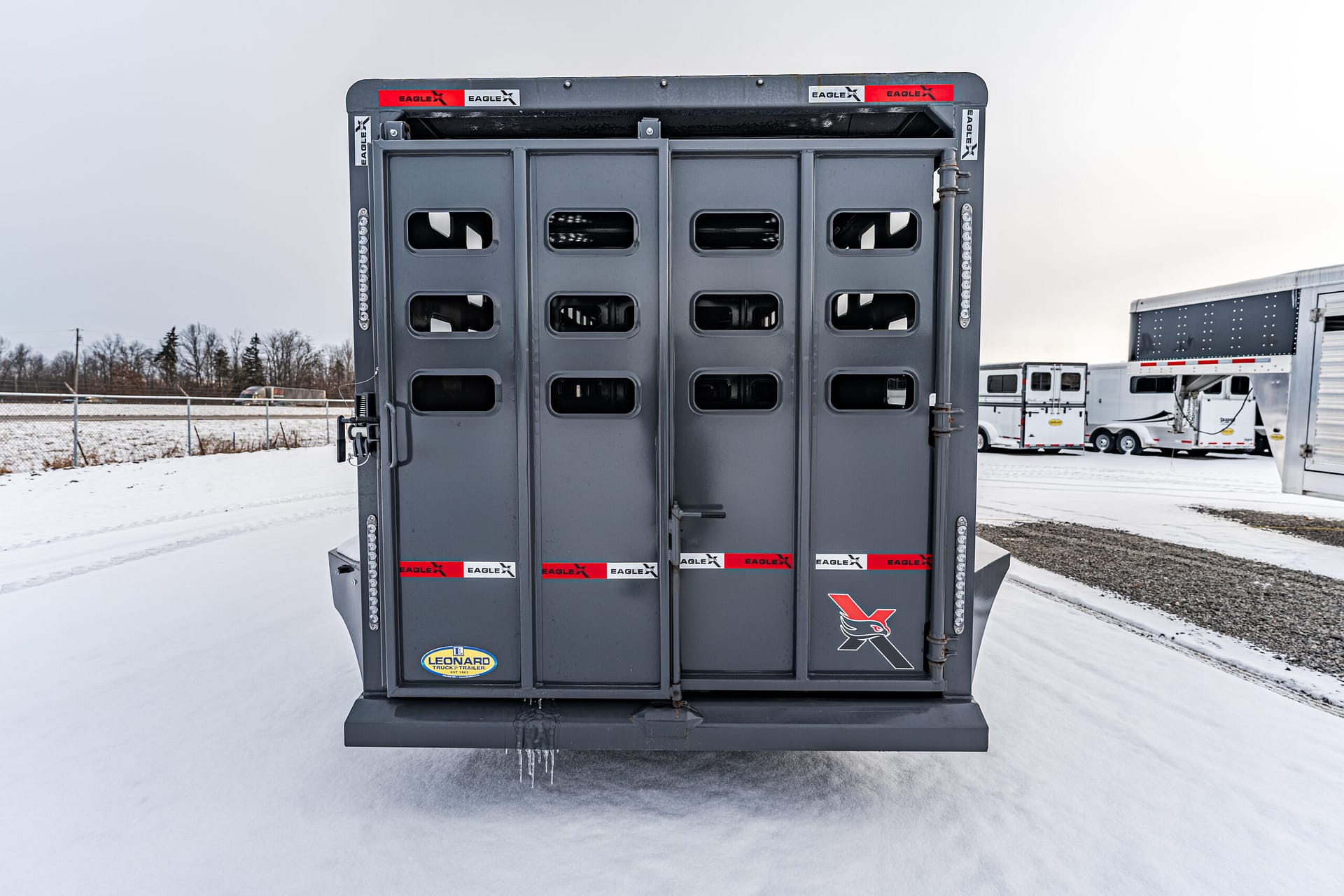 New 2025 RawMaxx EagleX Model EXT2480GN14K Gooseneck Stock Trailer – 43151