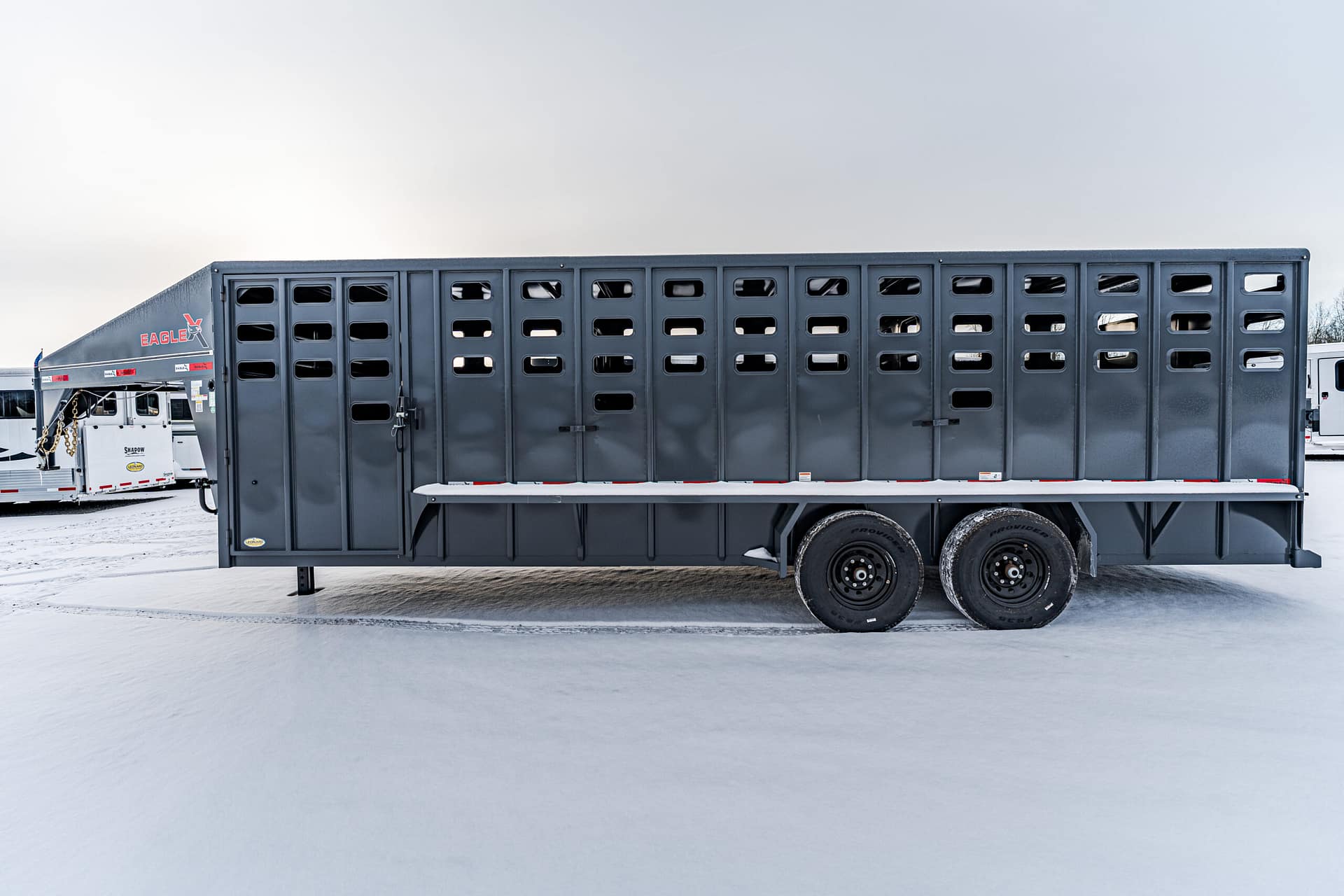 New 2025 RawMaxx EagleX Model EXT2480GN14K Gooseneck Stock Trailer – 43151