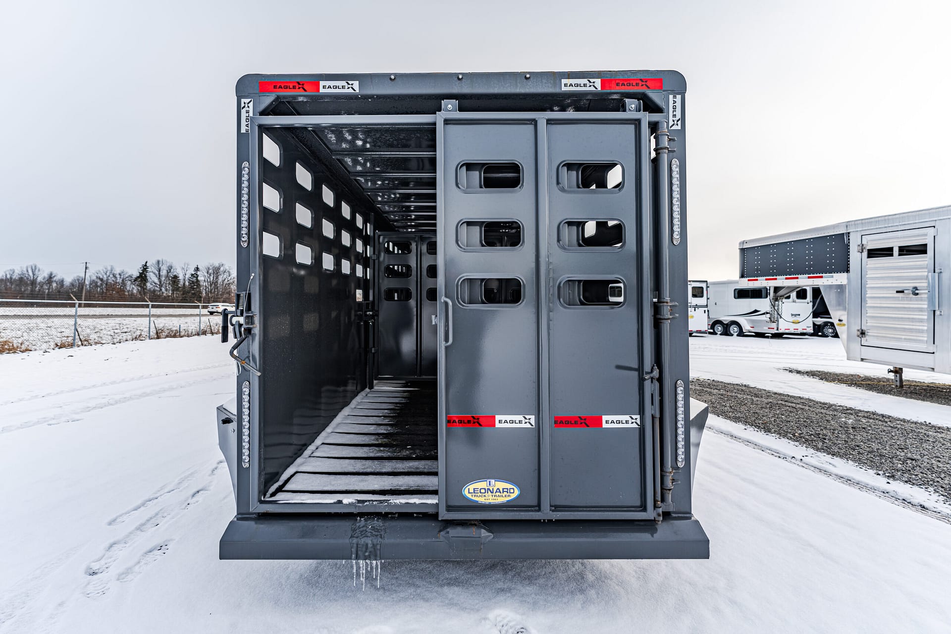 New 2025 RawMaxx EagleX Model EXT2480GN14K Gooseneck Stock Trailer – 43151