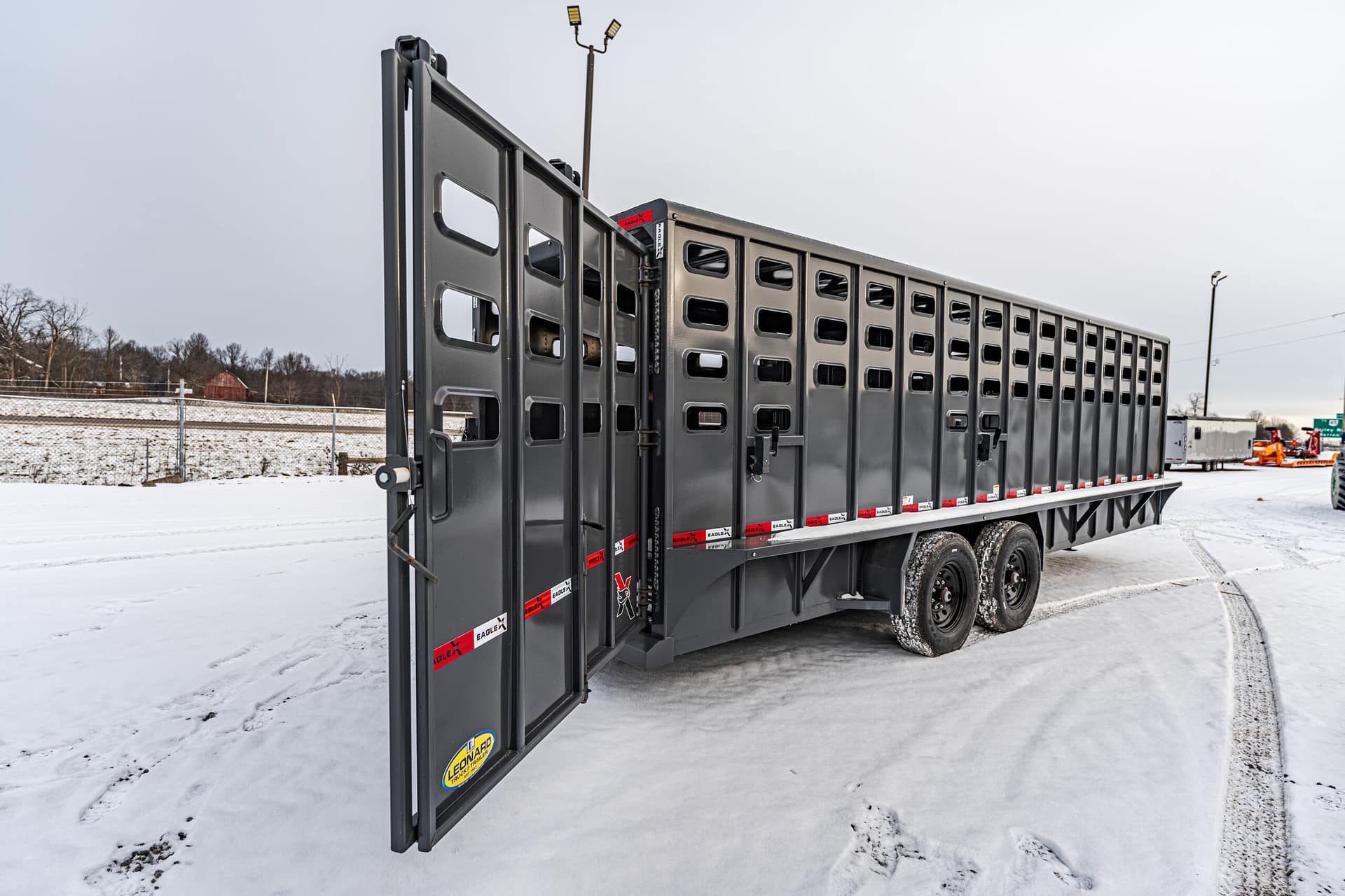 New 2025 RawMaxx EagleX Model EXT2480GN14K Gooseneck Stock Trailer – 43151