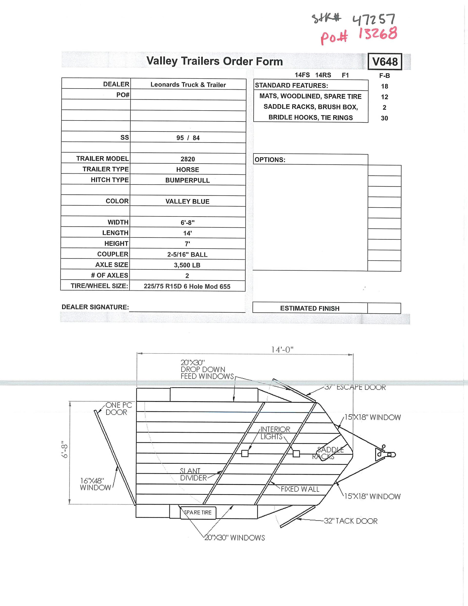 2027 VALLEY TRAILERS 2820