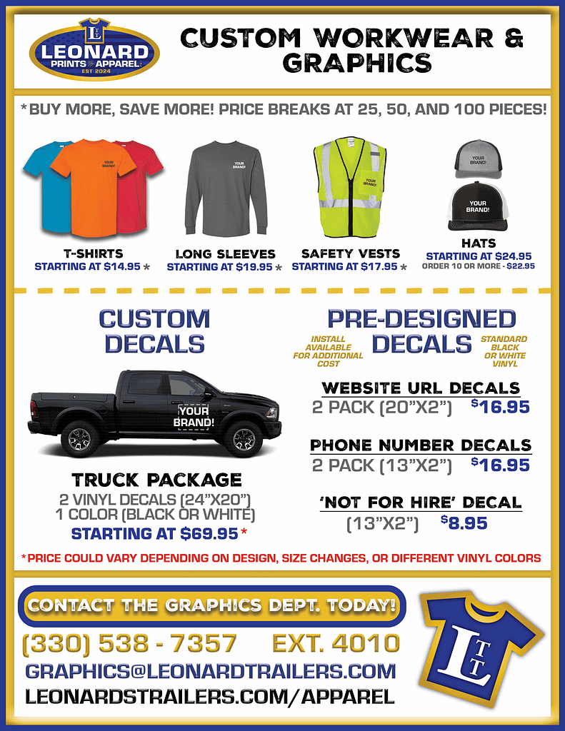 Personalized Workwear – Leonard Truck and Trailer, Inc – Leonard Truck and Trailer, Inc